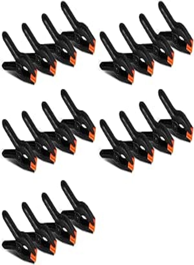 20-Pack 2.5 inch /6.5cm Black Backdrop Clamps for Nylon Muslin Paper Photo Background, Reflectors and Other Photography Purpose